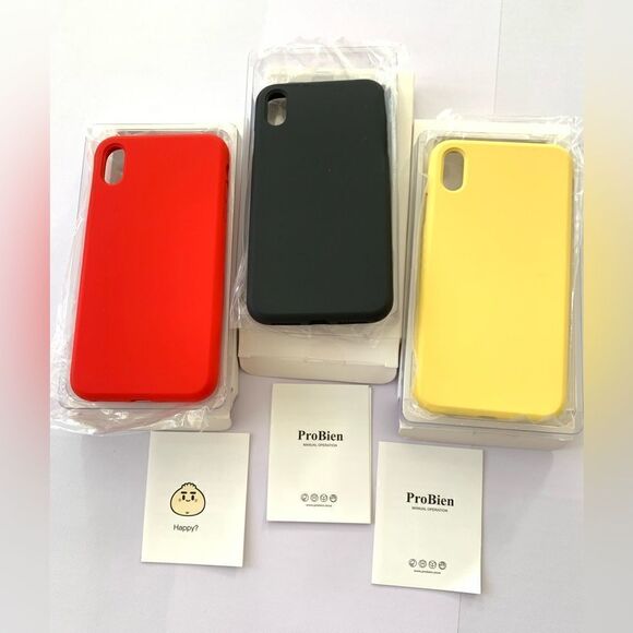 Bundle of 3 Cases for XS Max, ProBien Liquid Silicone Case - Picture 1 of 6